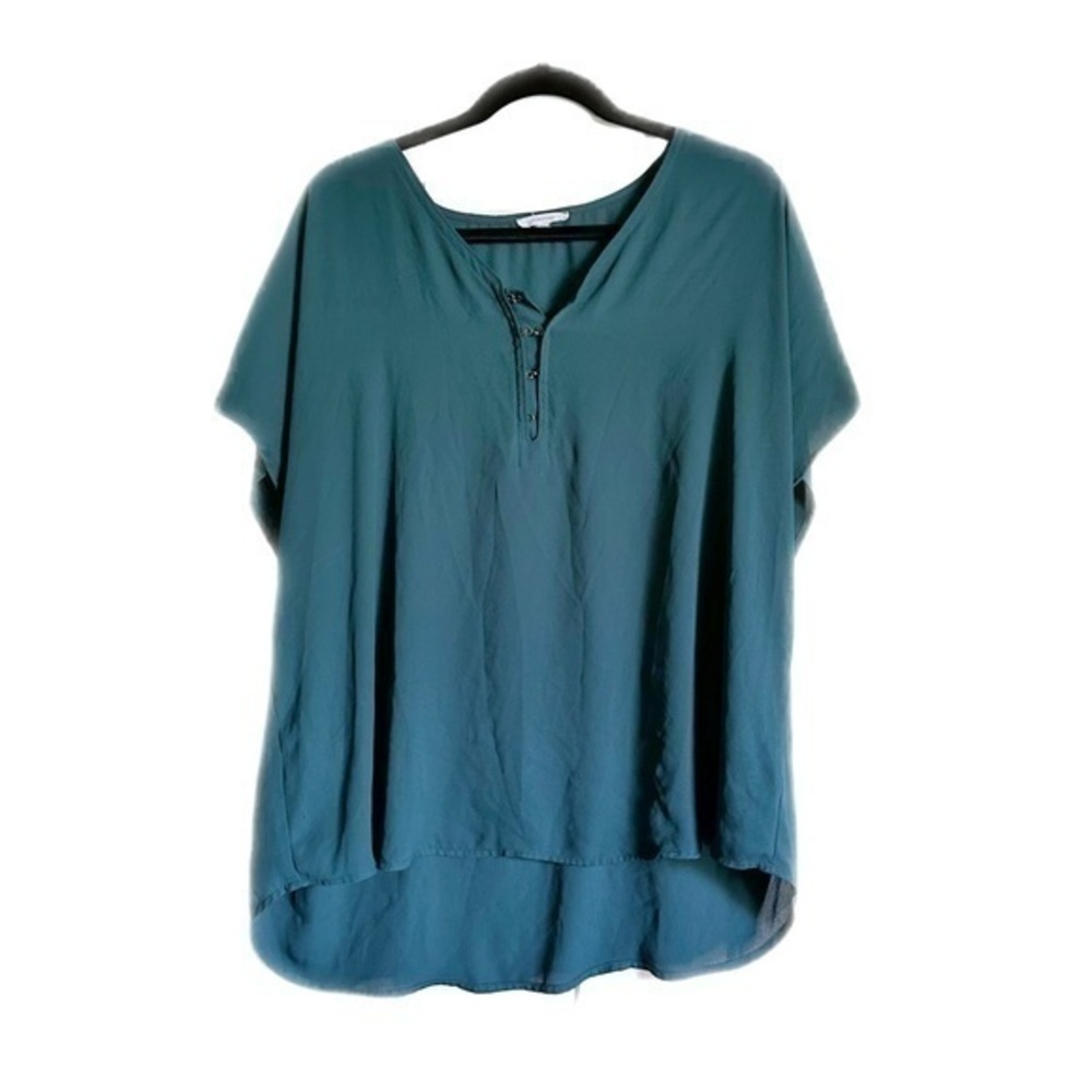 Teal Linen Women’s Blouse